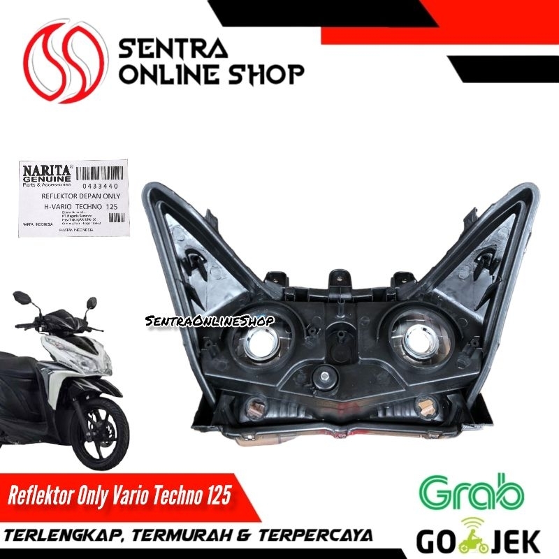 Reflektor lampu depan vario techno 125 bohlam narita