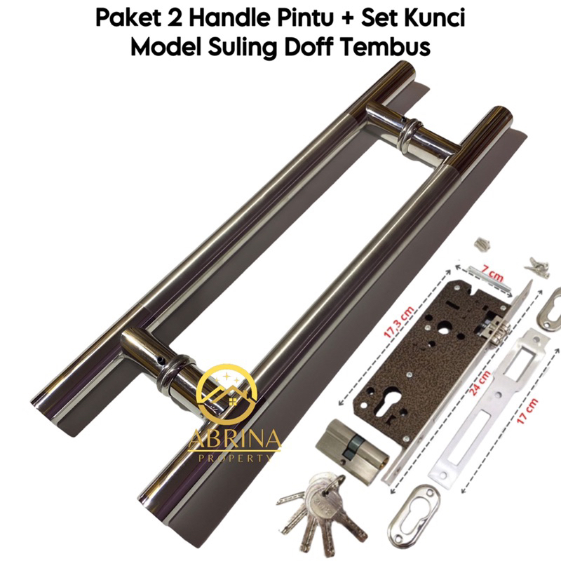 paket 2 handle pintu kaki tembus model suling bulat stainless tarikan gagang pintu rumah minimalis handel hendel pintu rumah murah berkualitas