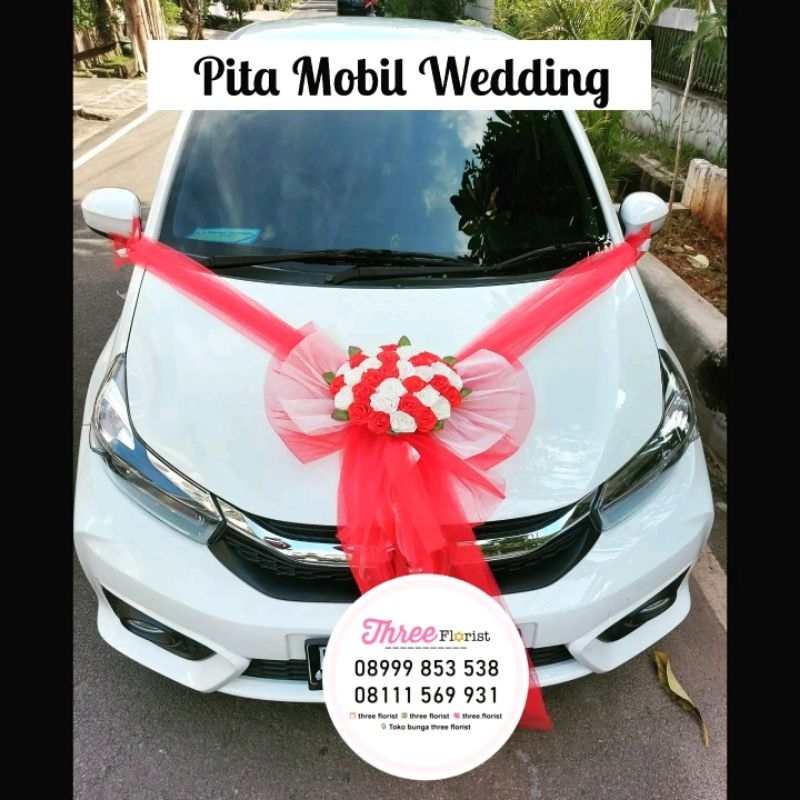 pita mobil wedding / pita mobil pengantin / pita hias mobil pengantin / pita hias mobil