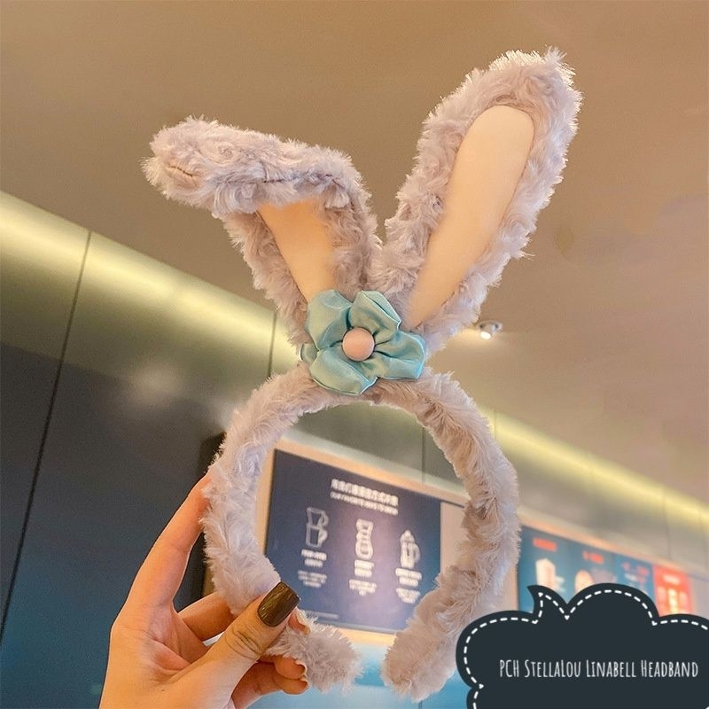 Bando Karakter Stella Lou Disney / Bando Rabbit Bulu Bunga Aksesoris rambut