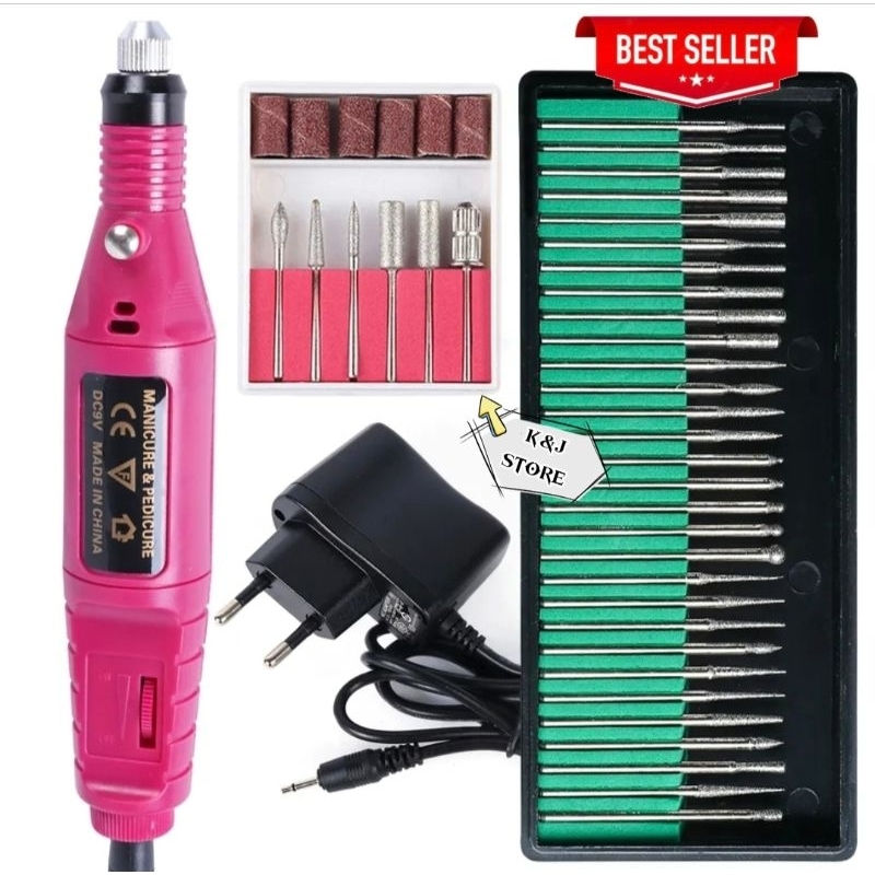 Bor Mini Electric Grinder Tuner Bor Kikir Ukir Polishing Rotary Drill Manicure Machine Padicure Mill
