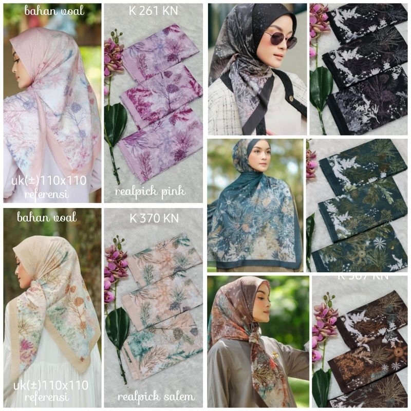 jilbab segi empat  motif voal motif lasercut denay motif voal motif premium (harga grosir partai)