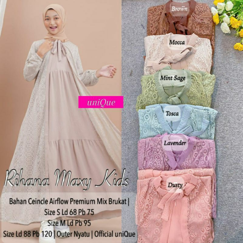 RIHANA MAXI KIDS // GAMIS ANAK // UNIQUE