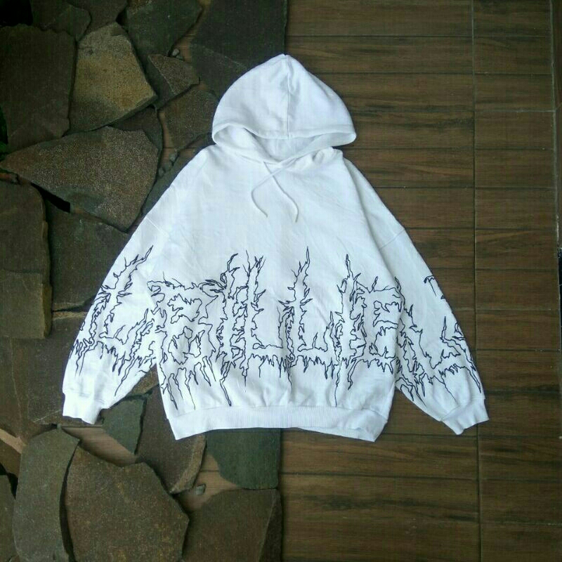 Bershka Hoodie Billie Eilish Putih
