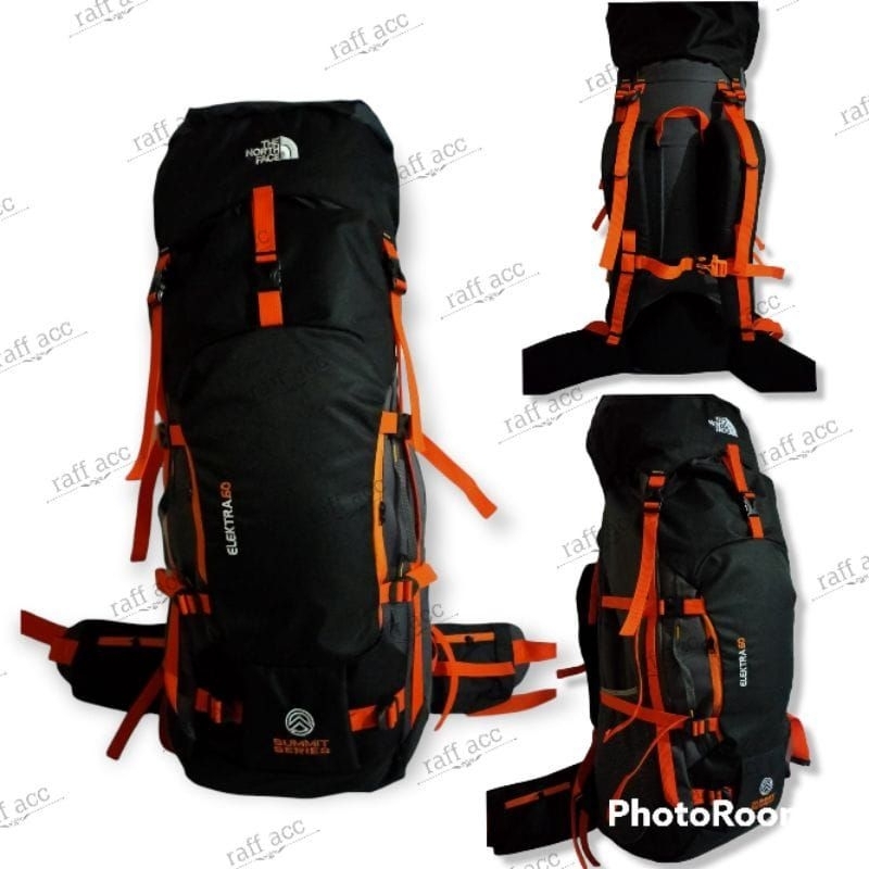 Tas Gunung H-ride 60L doubel Prame jaring di punggung Bonus coverbag