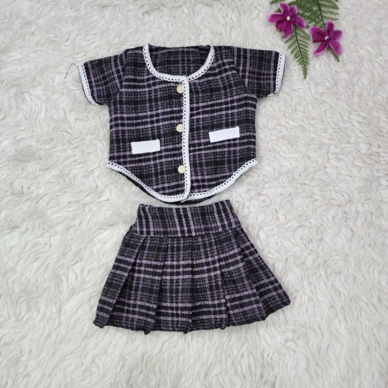 Set Rok tartan baby girl