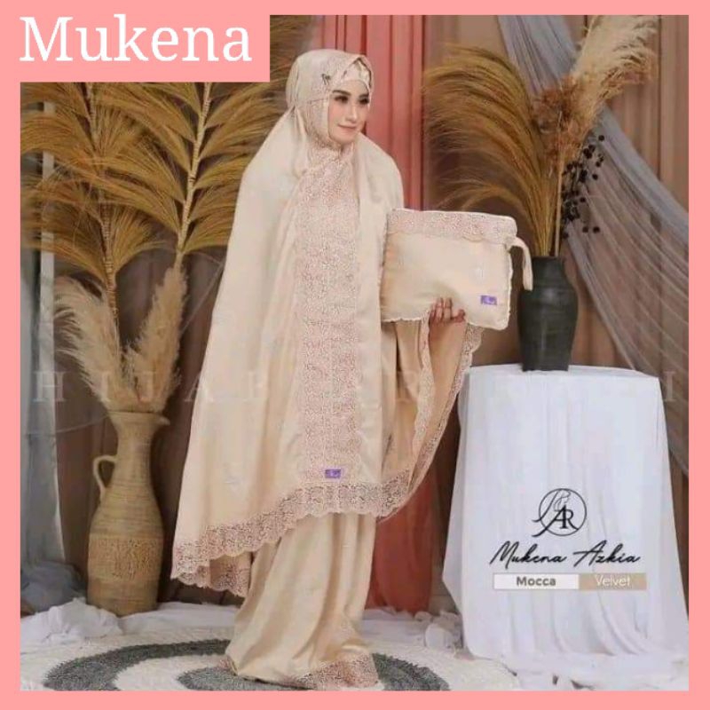 MUKENAH ARRAFI NEW ✓ MUKENA AZKIA ARRAFI VELVET POTONGAN MEWAH WANITA DEWASA VARIASI BORDIR HALUS PO