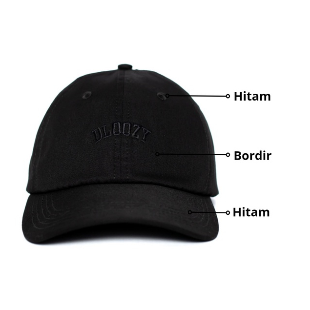 DLOOZY Topi Baseball Caps Hats Hitam Dlz06