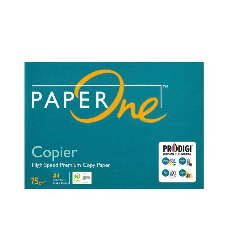 

Kertas merk PaperOne 75 gram, Size A4