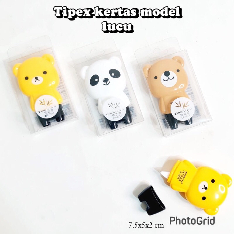 

Tipex Correction Tape Bentuk Bear Tipex Rol motif beruangTipex Kering