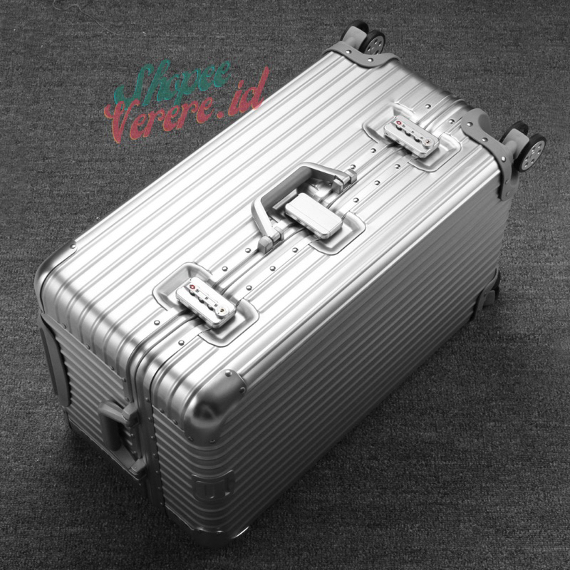 Koper Jumbo Full Aluminium Size Bagasi 30 Inch Travel Umroh TSA Lock Suitcase Trunk