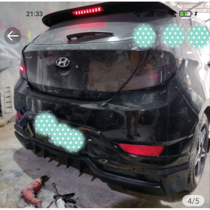 Bemper bodykit hyundai Avega.. bodykit hyundai Avega2012-2018 body kit bodikit KUAT-TEBAL-LENTUR