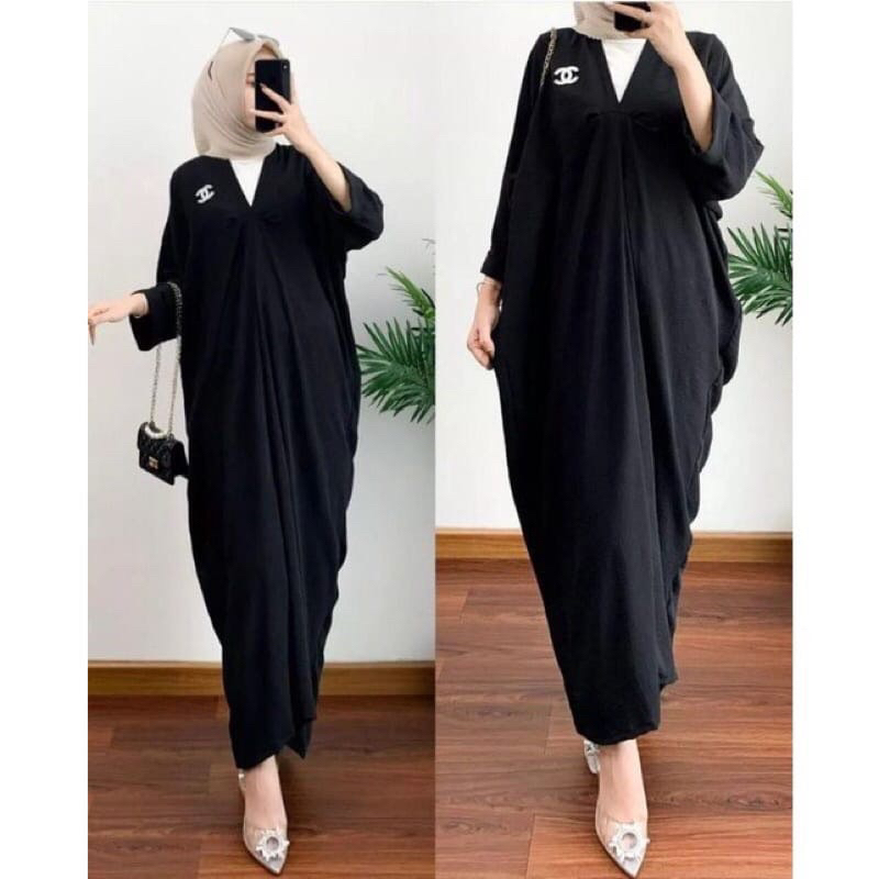 Tamstore Gamis Kaftan Crinkle Polos Najwa