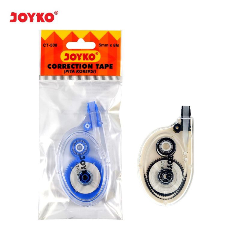 

Correction Tape Joyko CT-508 ECER 1 Biji / Cor Tape Joyko / Tip Ex Kertas Trondol Joyko
