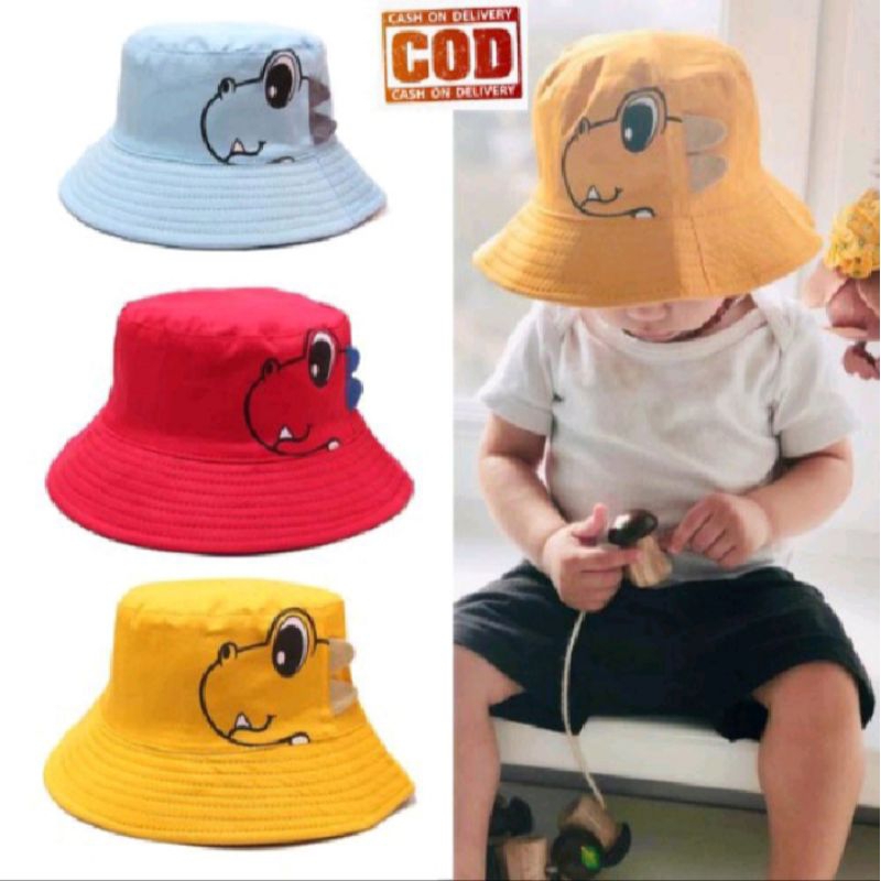 Topi Bucket hat anak dino kekinian (usia 1-8 tahun)