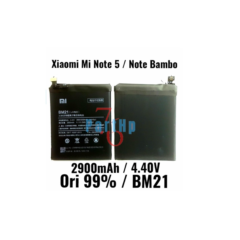 Baterai Ori 99% BM21 Xiaomi Mi Note 5 - Note Bambo - Batere Baterei