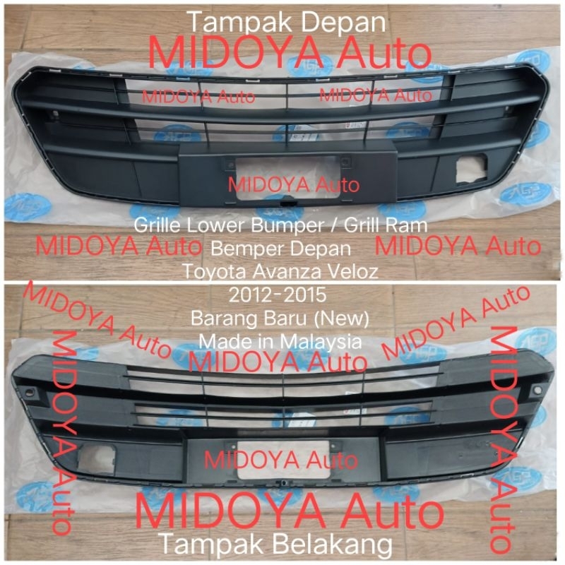 Grille Lower Bumper Grill Ram Bemper Depan Toyota Avanza Tipe Veloz 2012-2015
