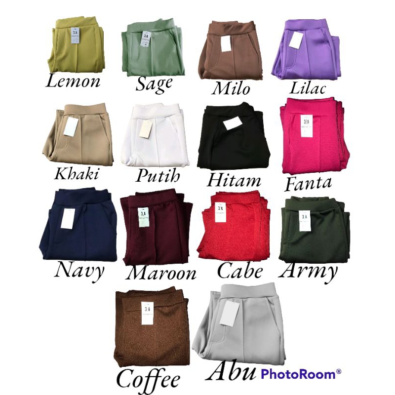 Celana Cutbray Scuba Premium / Celana Bahan Wanita / Celana Jumbo