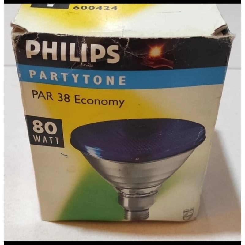 Lampu Sorot Partytone Philips PAR38 80Watt Lampu Dekorasi Panggung Ready Warna Biru, Merah dan Putih