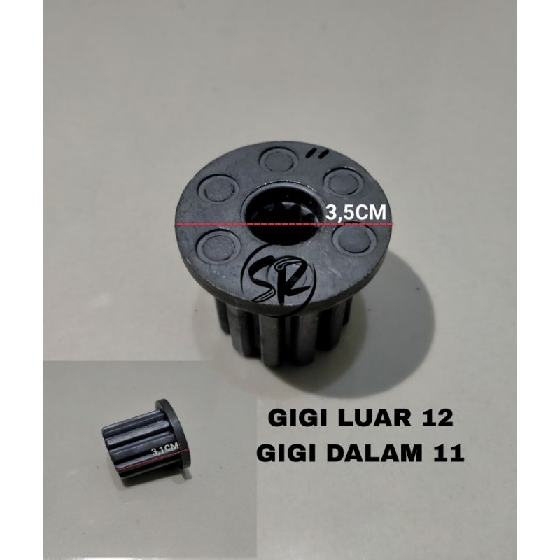 Inti Pulsator Mesin Cuci gigi dalam 11 - gigi luar 12 / Inti Pulsator Mesin Cuci