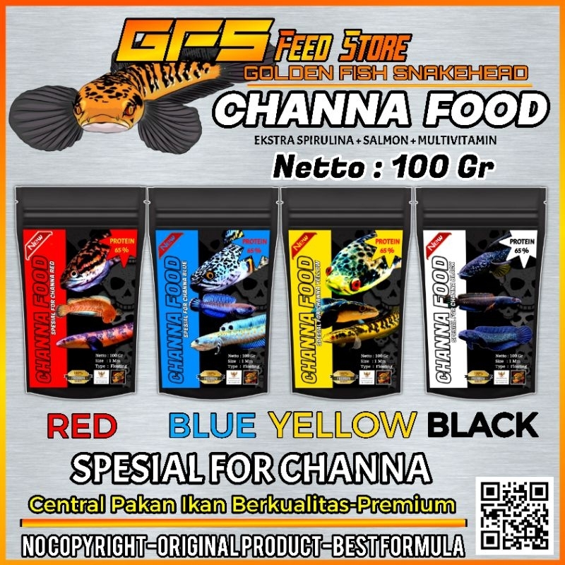 CHANNA FOOD/Pelet ikan channa 100gr