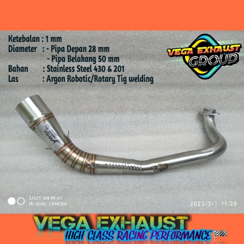 leher knalpot vario old/fi 125cc led header knalpot racing vario new 125-150cc leher knalpot racing 