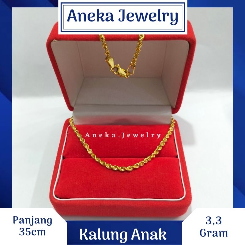 Kalung Tambang variasi, Sepuh Emas Kuning, Perak 925