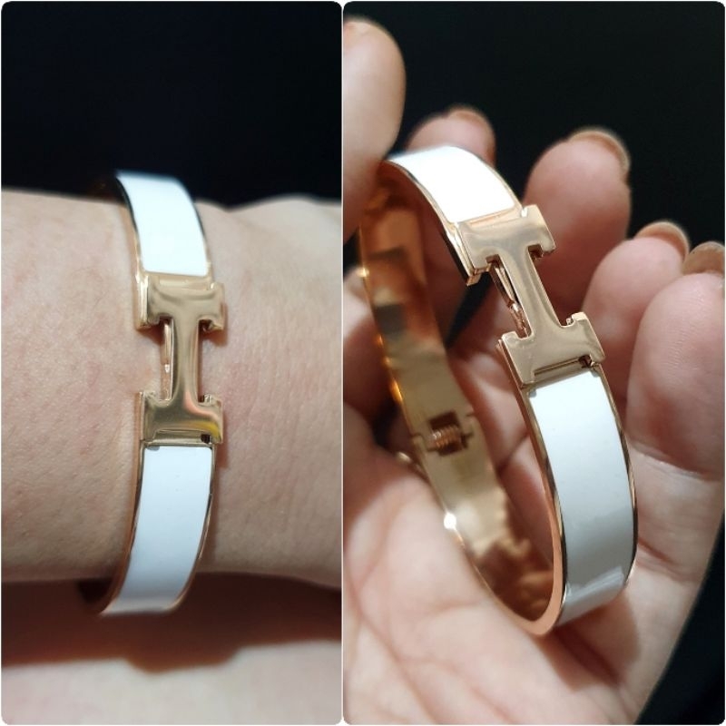 Gelang titanium asli Rosegold Premium Quality Bahan Bagus kilau Anti karat anti alergi Bracelet Stainless steel ori Gelang Titanium Branded band Gelang Viral Titanium Premium Quality Gt49