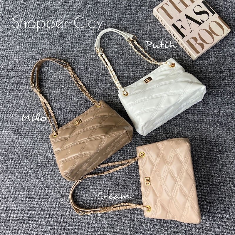 TAS WANITA SHOPPER CICY PREMIUM TERMURAH SIAP KIRIM