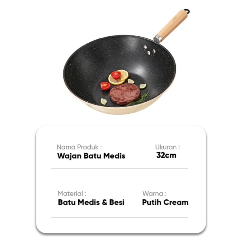 wajan batu medis ukuran 32cm