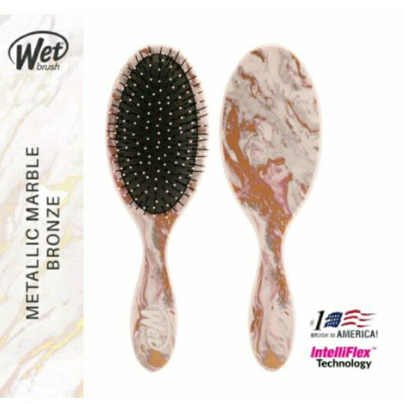 Original Wet Brush Metallic Marble Bronze | Silver - Sisir Anti Kusut