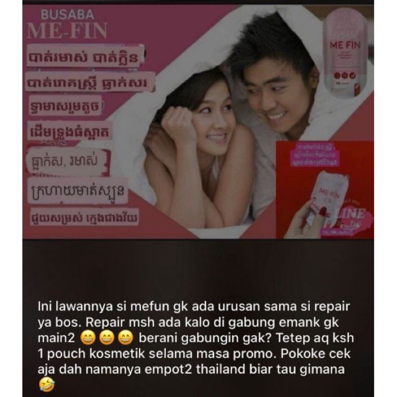 ME-FIN BUKAN HERBAL REPAIR (ini lebih fokus mengencangkan payudara)