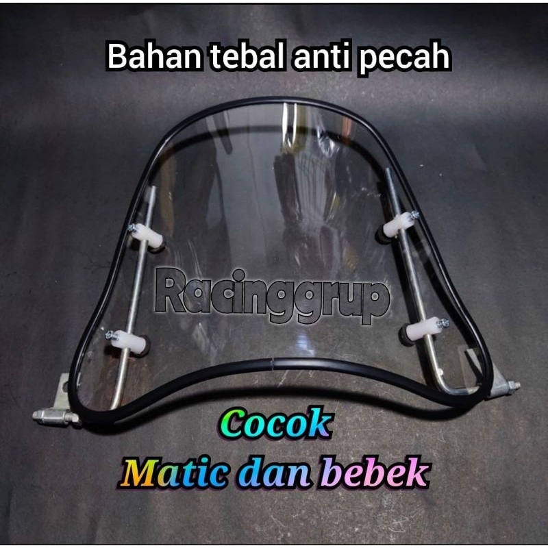 (ANTI PECAH)WINDSHIELD WINSIL TAMENG ANGIN UNIVERSAL DIMOTOR MATICK  BEBEK