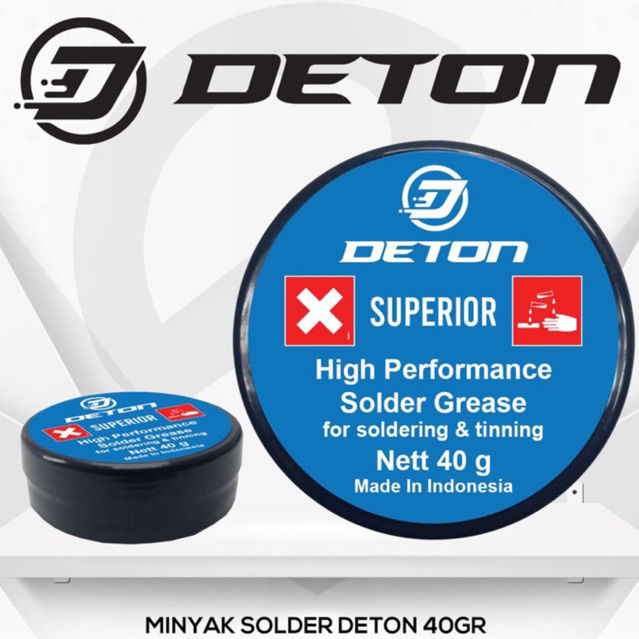 MINYAK SOLDER 40gram merk DETON 50gram ORANYE