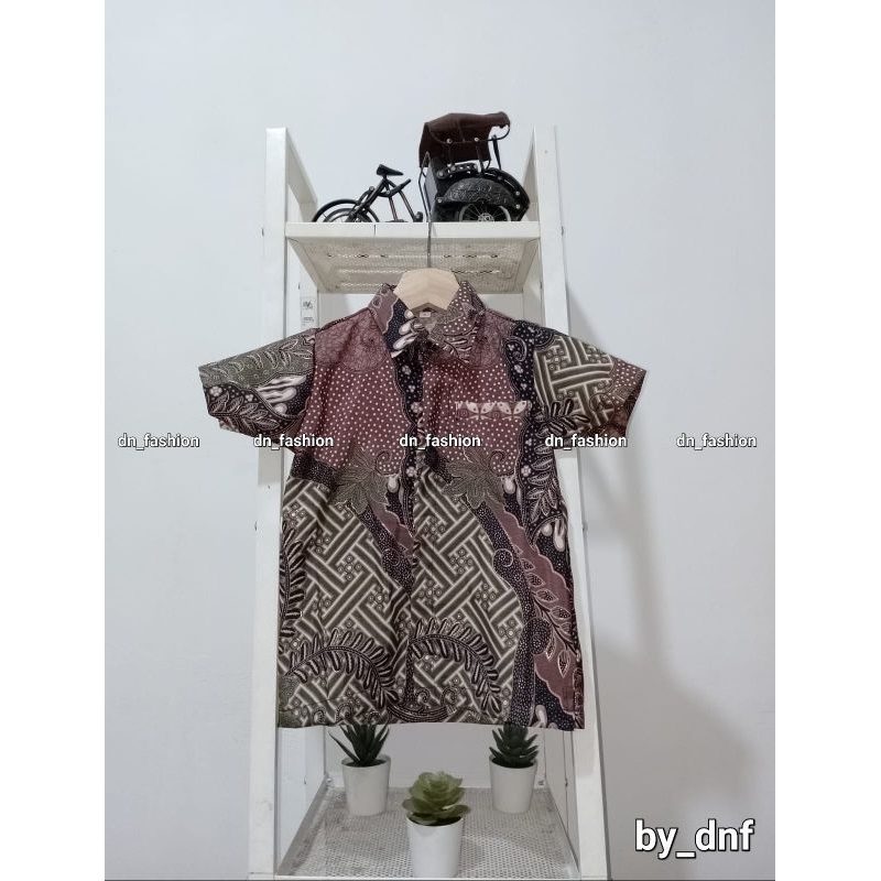 MOTIF MAWAR COKLAT (Bj)/KEMEJA BATIK/COUPLE KEMEJA BATIK/KEMEJA BATIK ANAK/ROK LILIT BATIK/ROK PLISKET BATIK/TERLARIS