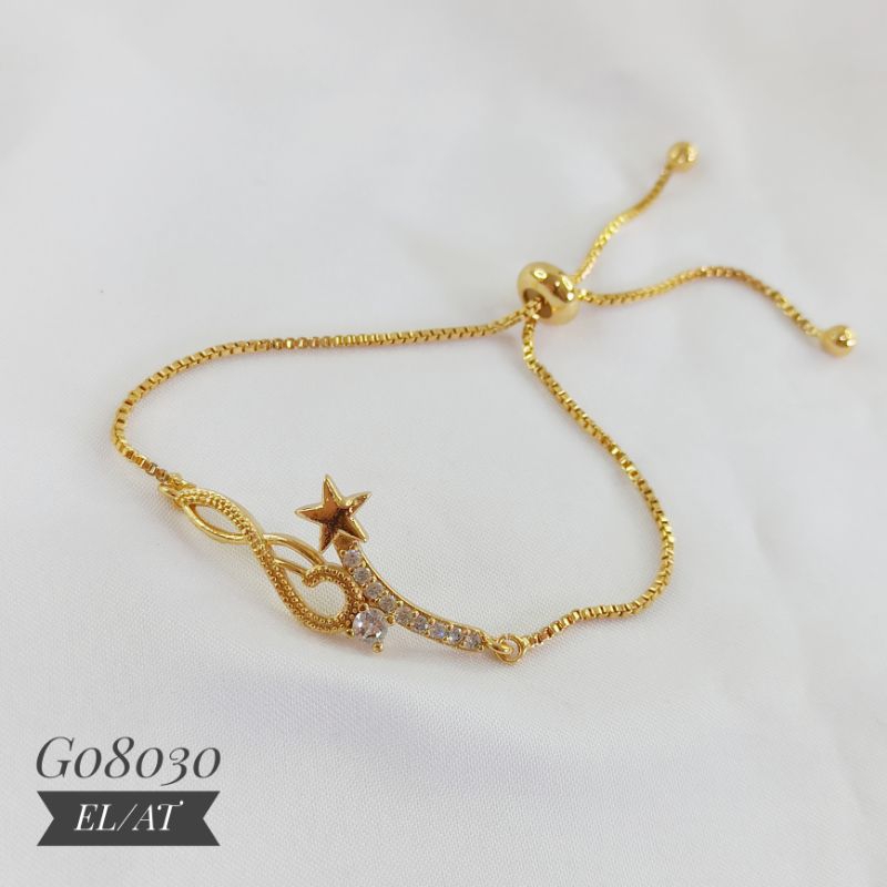 Gelang serut rantai italy motif bintang G08030