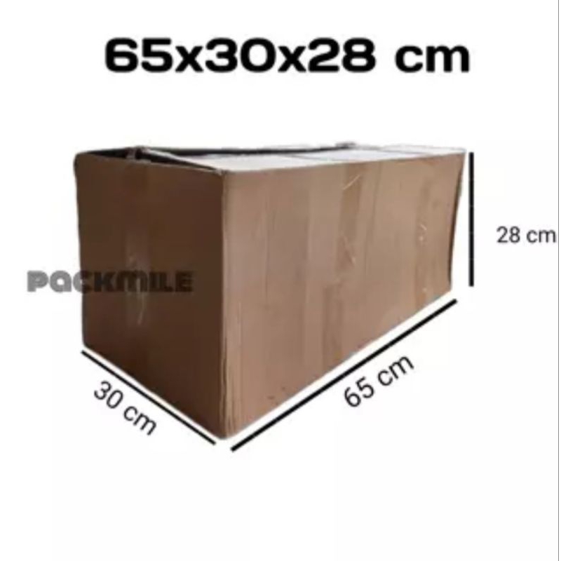 

Kardus Packing Second Jumbo - Karton Box Polos Besar Kokoh 65x30x28