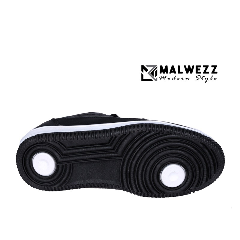 MALWEZZ - Sepatu Sekolah Anak Perempuan Laki Laki Hitam Putih TK SD SMP Prepet Sepatu Ringan Trendy. Uk 31 - 37 [Swallow x Katzz Sch 01]