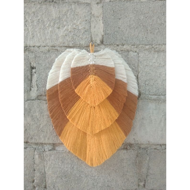 MACRAME DAUN / HIASAN DINDING MACRAME