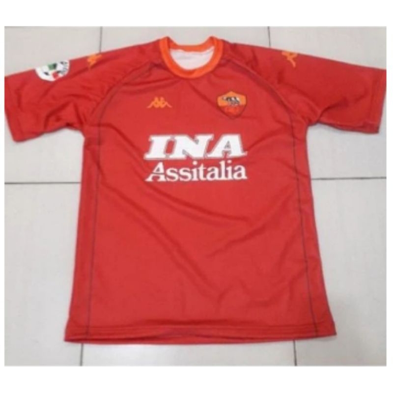 Retro Jersey As Roma 2000 home - Full Printing Free Name Set bebas