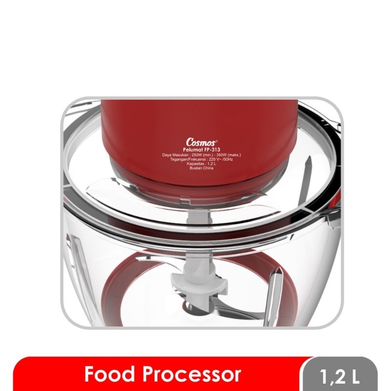 Food Chopper Cosmos FP 313 / chopper bumbu 1,2liter kaca