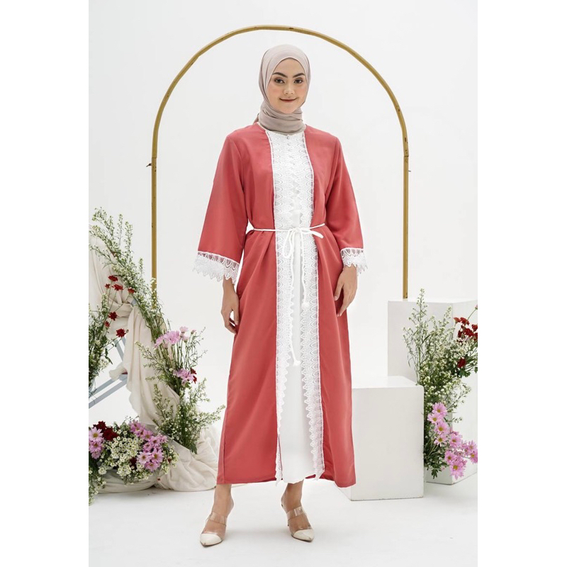 Dress gamis semi brukat