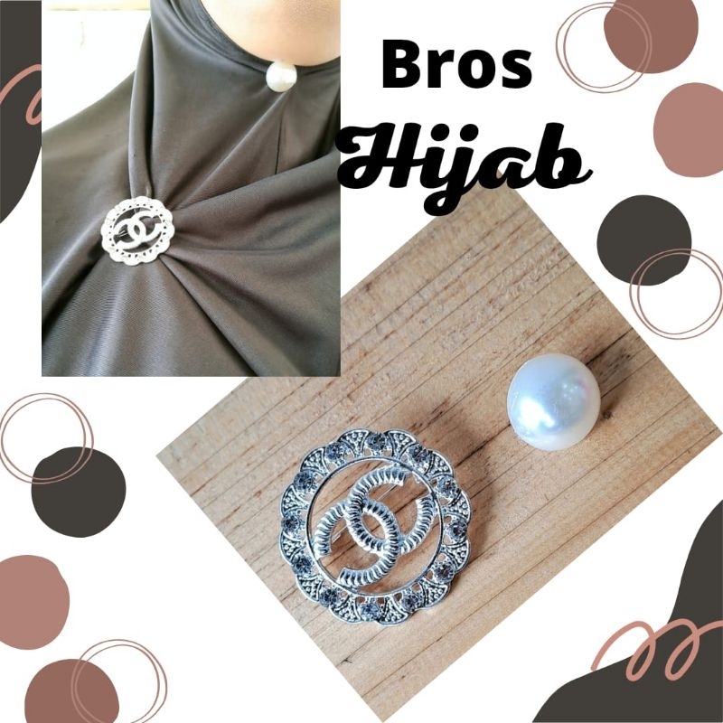2in1 Bros hijab aksesoris hijab bros dagu peniti hijab