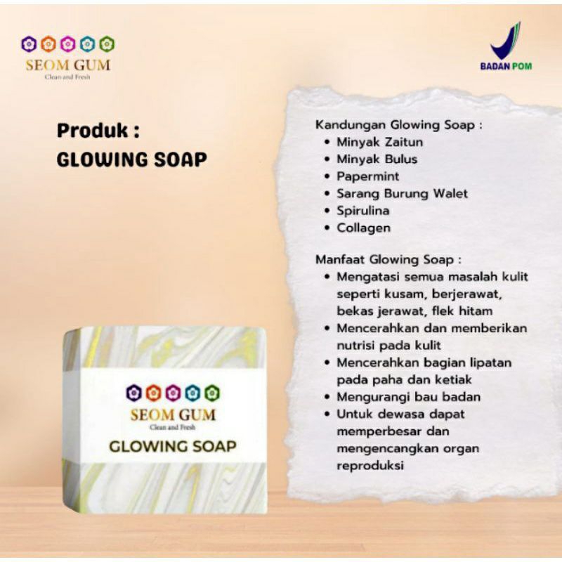 

SEOM GUM GLOW SOAP/SABUN MULTI FUNGSI