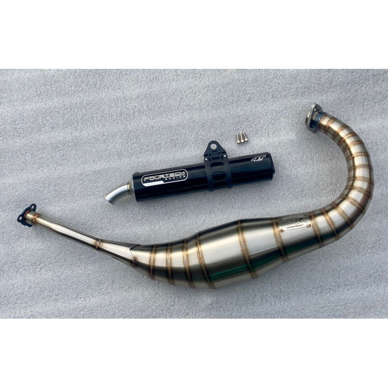 knalpot Ninja SS RR original GJR  chamber stainlis Slenser fourtech black almu type kalajengking