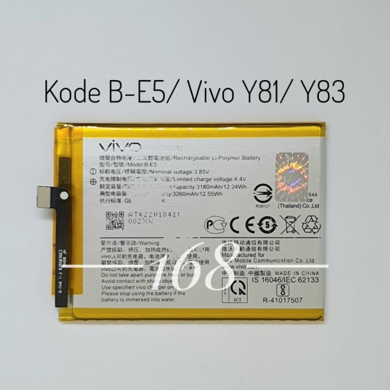 Baterai Batere Vivo Y81 Y83  Batre Vivo B-E5 BE5 Original