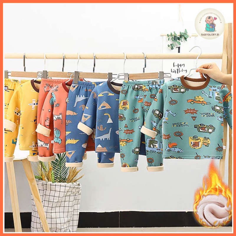 Setelan Lengan Panjang Premium Anak Laki Laki Perempuan Import / Setelan Piyama Anak Import / Baju Tidur Anak