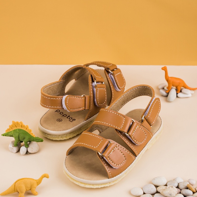 DINOANDBUNNY - SEPATU ANAK POPTOE FORTE CARAMEL - Sendal anak laki-laki usia 1-3 tahun - Sandal sepatu anak