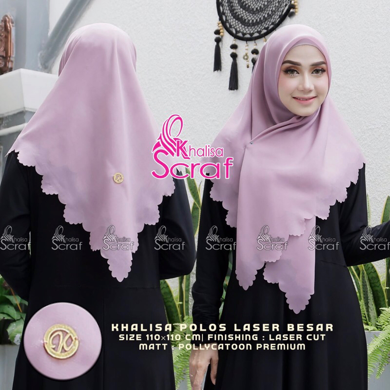 JILBAB SEGI EMPAT LASER BESAR MODEL DUA