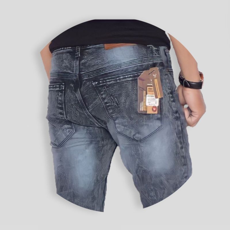 Celana Jeans Sobek Tidak Tembus Lutut pria Ripped robek panjang distro bikers model pensil slimfit cowok skinny stretch denim dewasa murah premium remaja standart